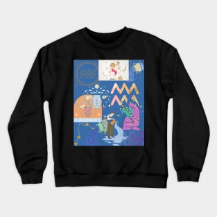 Zodaic Aquarius Design Crewneck Sweatshirt